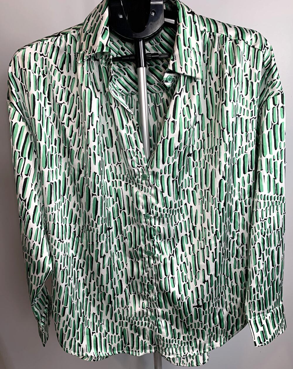 Jodiful Women's Long Sleeve Blouse - Small - Green
